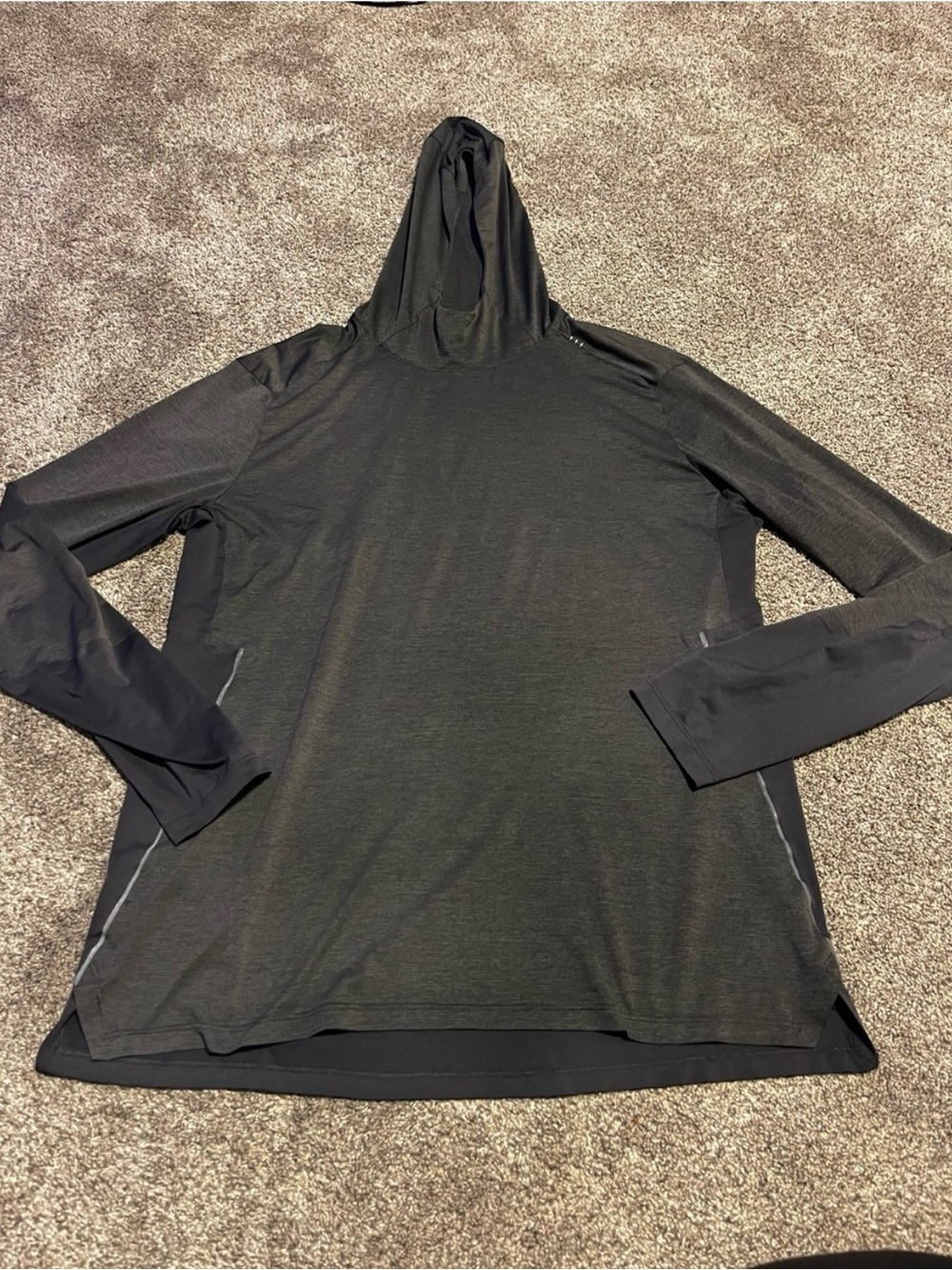 LULULEMON Drysense Hoodie Gray Black  Training Men L Euc